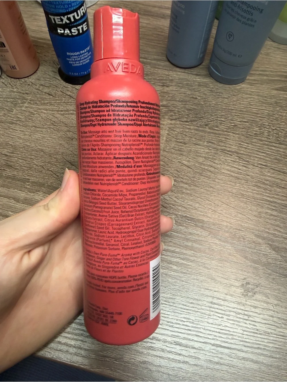 AVEDA Nutriplenish Deep Moisture Shampoo - Coral Pink Bottle